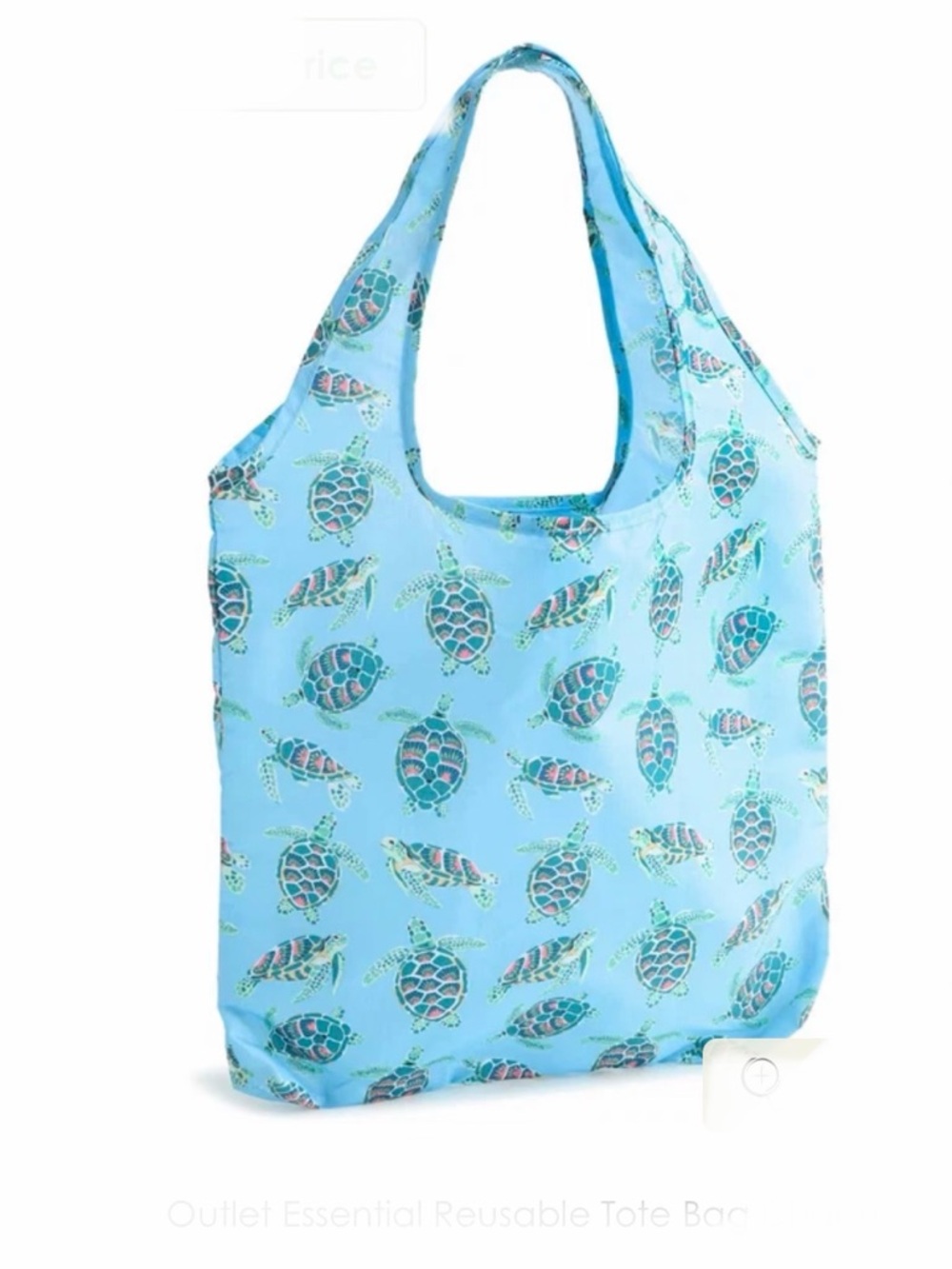 Vera Bradley Essential Reusable Tote Bag Charm in Sea Turtles NWT